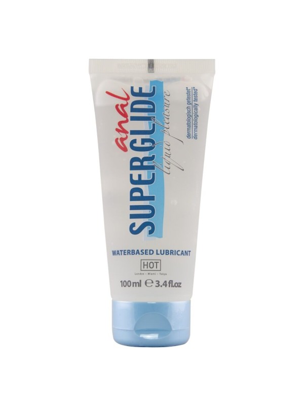 HOT ANAL SUPERGLIDE LIQUID PLEASURE LUBRICANTE ANAL BASE AGUA 100 ML