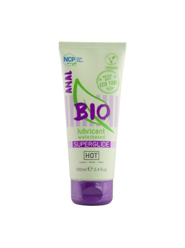 HOT BIO LUBRICANT LUBRICANTE BIO BASE AGUA SUPERGLIDE ANAL 100 ML