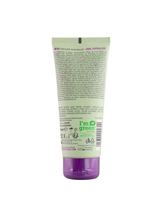 HOT BIO LUBRICANT LUBRICANTE BIO BASE AGUA SUPERGLIDE ANAL 100 ML