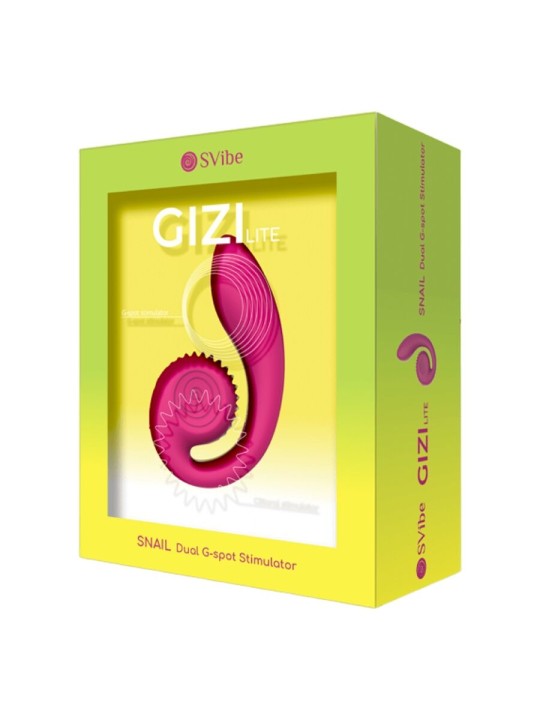 SNAIL VIBE GIZI LITE VIBRADOR DUAL PUNTO G Y CLITORIS ROSA