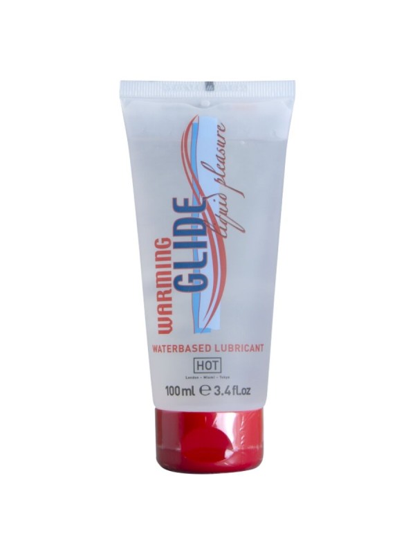 HOT WARMING GLIDE LIQUID PLEASURE LUBRICANTE BASE AGUA EFECTO CALOR 100 ML