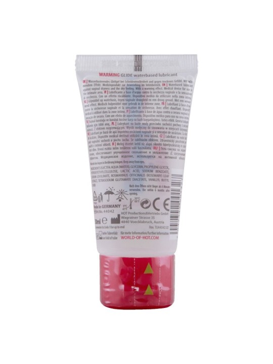 HOT WARMING GLIDE LIQUID PLEASURE LUBRICANTE BASE AGUA EFECTO CALOR 30 ML