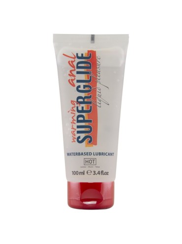 HOT ANAL SUPERGLIDE WARMING LIQUID PLEASURE LUBRICANTE ANAL BASE AGUA EFECTO CALOR 100 ML