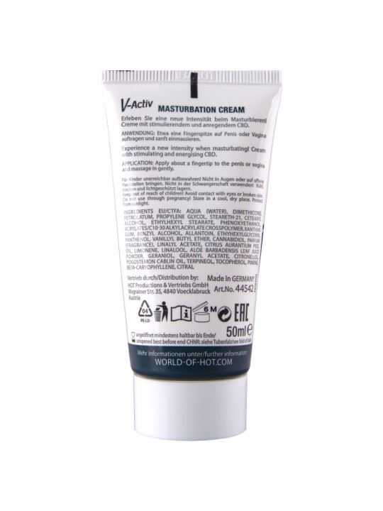 HOT CREMA DE MASTURBACION CON CBD UNISEX 100 ML