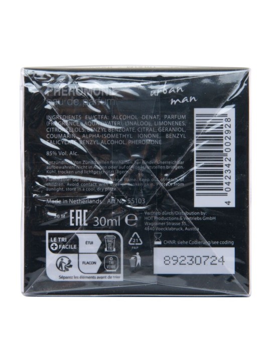 HOT PERFUME CON FEROMONAS TOKYO URBAN HOMBRE 30 ML