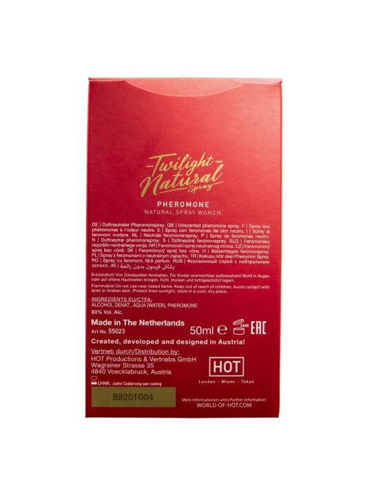 HOT TWILIGHT NATURAL CON FEROMONAS MUJER 50 ML