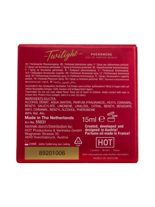 HOT TWILIGHT PERFUME CON FEROMONAS MUJER 15 ML