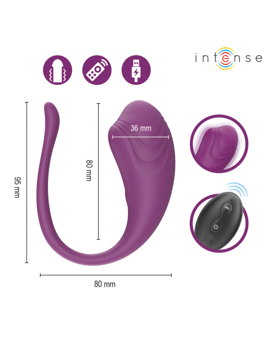 INTENSE OLIVIA HUEVO VIBRADOR MORADO CONTROL REMOTO