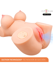 INTENSE DEEP TOUCH VERO TORSO ANO Y VAGINA CON EFECTO SUCCION CALOR VIBRACION Y VOZ CON CONTROL REMOTO 55 KG