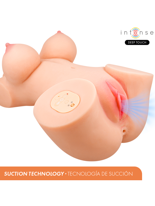 INTENSE DEEP TOUCH VERO TORSO ANO Y VAGINA CON EFECTO SUCCION CALOR VIBRACION Y VOZ CON CONTROL REMOTO 55 KG