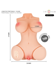 INTENSE DEEP TOUCH VERO TORSO ANO Y VAGINA CON EFECTO SUCCION CALOR VIBRACION Y VOZ CON CONTROL REMOTO 55 KG