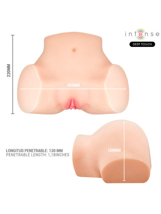 INTENSE DEEP TOUCH NICOLE MASTURBADOR ANO Y VAGINA CON EFECTO SUCCION CALOR VIBRACION Y VOZ CON CONTROL REMOTO 53 KG