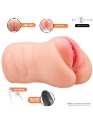 INTENSE DEEP TOUCH KRISTA MASTURBADOR ANO Y VAGINA CON EFECTO SUCCION VIBRACION Y VOZ CON CONTROL REMOTO 12KG