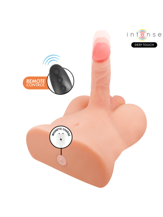 INTENSE DEEP TOUCH DAMIEN TORSO CON ANO Y DILDO REALISTICO CON EMPUJE Y VIBRACION CONTROL REMOTO 35 KG