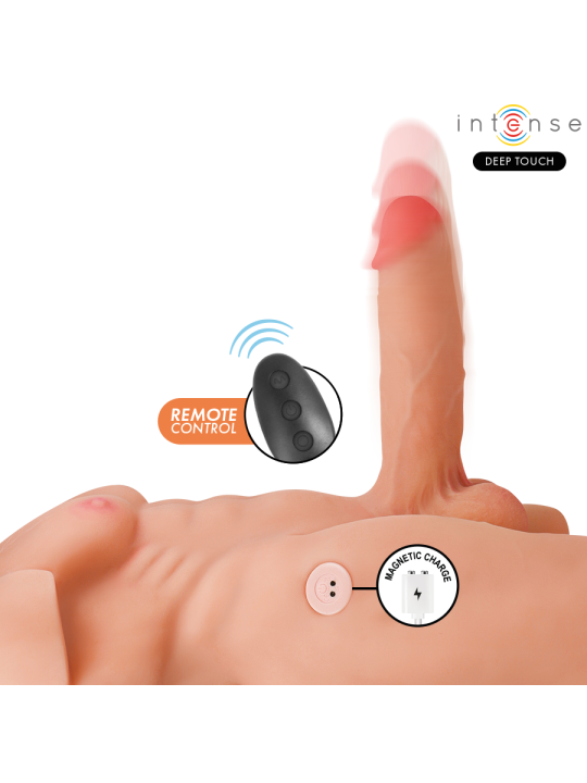 INTENSE DEEP TOUCH MARTY TORSO CON ANO Y DILDO REALISTICO CON EMPUJE Y VIBRACION CONTROL REMOTO 62 KG
