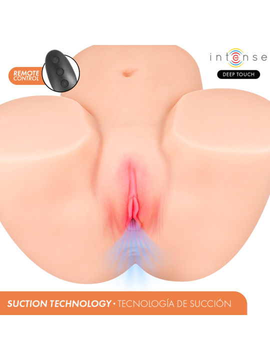 INTENSE DEEP TOUCH GINGER MASTURBADOR ANO Y VAGINA CON EFECTO SUCCION CALOR VIBRACION Y VOZ CON CONTROL REMOTO 53 KG