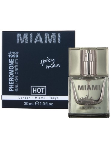 HOT PERFUME CON FEROMONAS MIAMI SPICY HOMBRE 30 ML