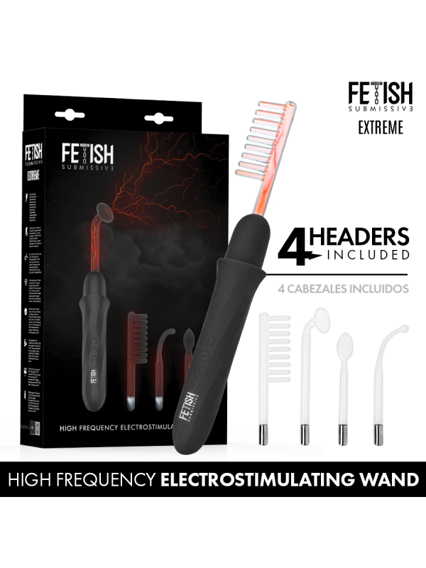 FETISH SUBMISSIVE VIBRADOR WAND ELECTROESTIMULACION ALTA FRECUENCIA