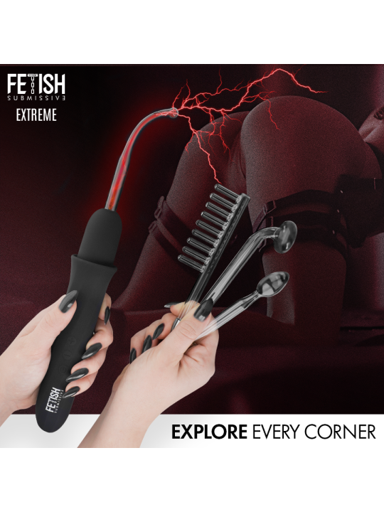 FETISH SUBMISSIVE VIBRADOR WAND ELECTROESTIMULACION ALTA FRECUENCIA