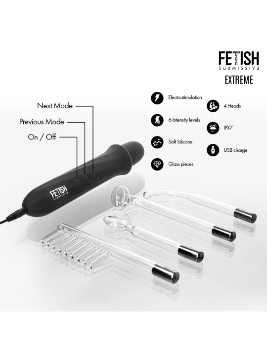 FETISH SUBMISSIVE VIBRADOR WAND ELECTROESTIMULACION ALTA FRECUENCIA