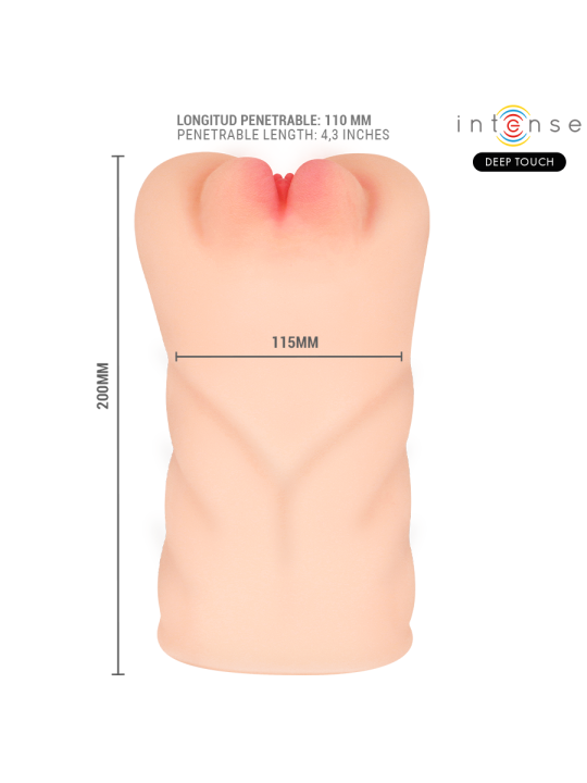 INTENSE DEEP TOUCH KRISTA MASTURBADOR ANO Y VAGINA CON EFECTO SUCCION VIBRACION Y VOZ 12 KG