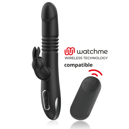 BLACKSILVER KENJI VIBRADOR RABBIT UP DOWN MANDO CONTROL REMOTO WATCHME