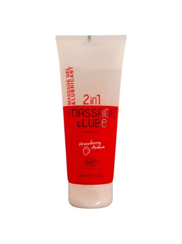 HOT MASSAGE GLIDE GEL 2 EN 1 FRESA 200 ML