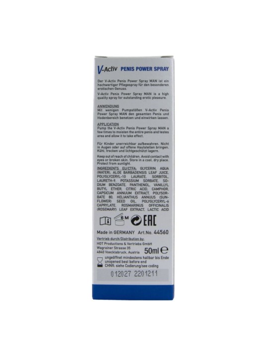 HOT V ACTIV PENIS POWER SPRAY PARA HOMBRE 50 ML