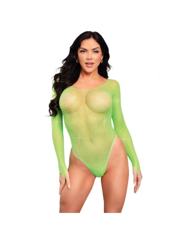 LEG AVENUE BODY REJILLA CRISTALIZADA VERDE
