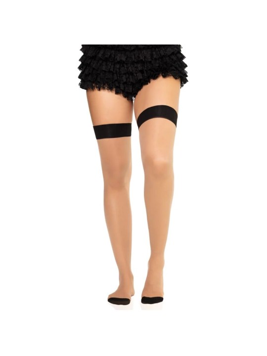 LEG AVENUE 1963 MEDIAS DE SPANDEX CON COSTURA TRASERA NEGRO TALLA UNICA