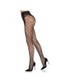 LEG AVENUE 1966 MEDIAS DE RED CON PANTY SIN ENTREPIERNA NEGRO TALLA UNICA