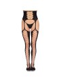 LEG AVENUE 1968 MEDIAS DE LIGUERO CON ENCAJE NEGRO TALLA UNICA