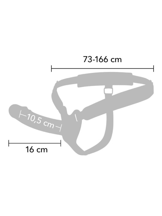 HIDDEN DESIRE INFERNO STRAP ON FUNDA PARA PENE CON VIBRACION 16 CM