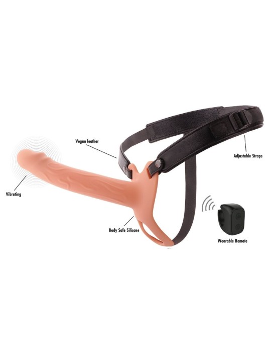 HIDDEN DESIRE INFERNO STRAP ON FUNDA PARA PENE CON VIBRACION 20 CM