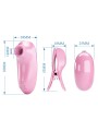 PRETTY LOVE IMONIE SET MULTIFUNCIONAL 3 EN 1 CON SUCCIONADOR PEZONES Y CLITORIS