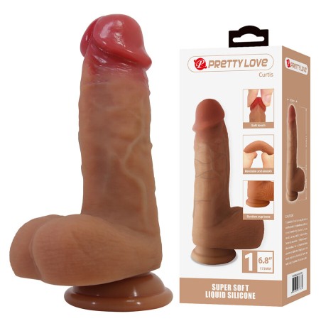 PRETTY LOVE CURTIS DILDO REALISTICO CON VENTOSA 173 CM O 42 CM