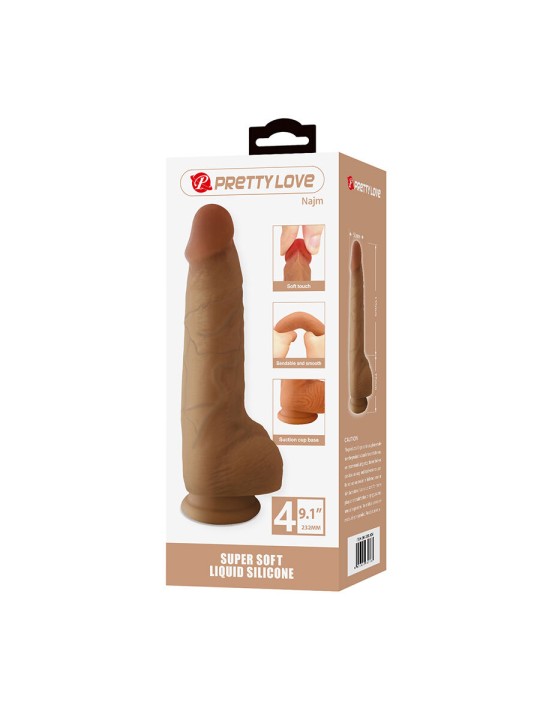 PRETTY LOVE NAJM DILDO REALISTICO CON VENTOSA 232 CM O 55 CM