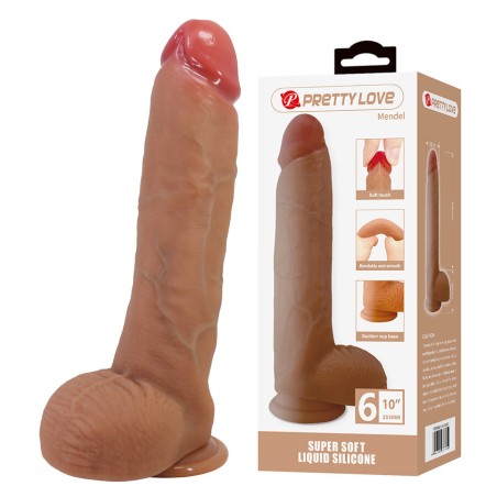 PRETTY LOVE MENDEL DILDO REALISTICO CON VENTOSA 255 CM O 56 CM