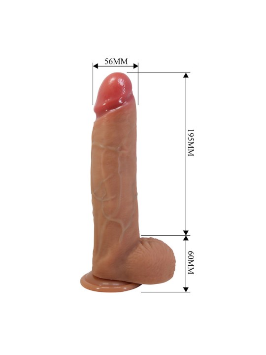 PRETTY LOVE MENDEL DILDO REALISTICO CON VENTOSA 255 CM O 56 CM