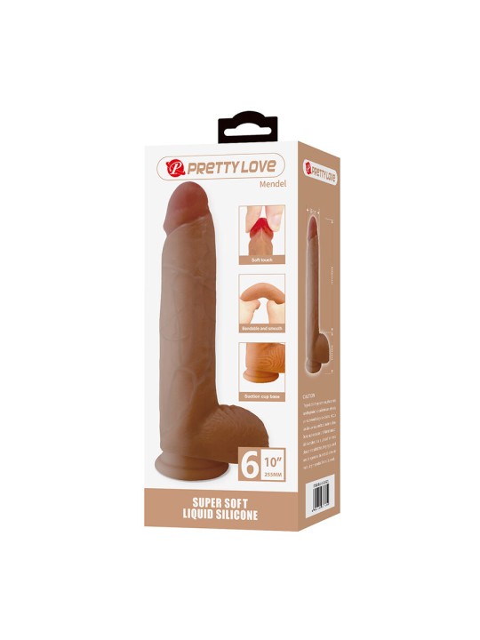 PRETTY LOVE MENDEL DILDO REALISTICO CON VENTOSA 255 CM O 56 CM