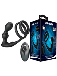 MR PLAY ANILLO PARA PENE CON PLUG ANAL CON VIBRACION CONTROL REMOTO