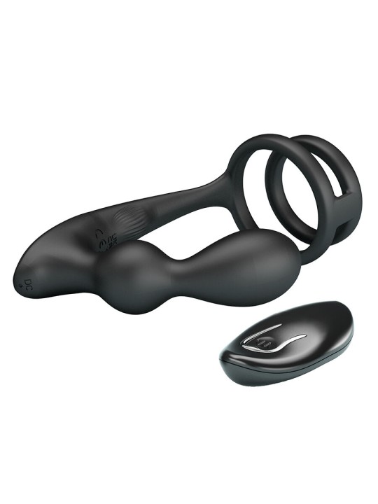 MR PLAY ANILLO PARA PENE CON PLUG ANAL CON VIBRACION CONTROL REMOTO