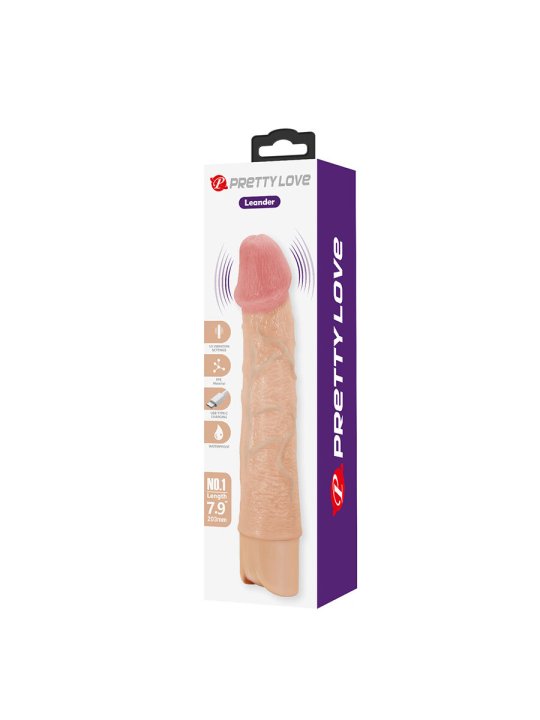 PRETTY LOVE LEANDER VIBRADOR REALISTICO FLEXIBLE