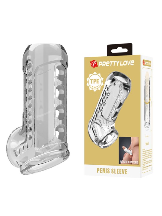 PRETTY LOVE FUNDA PARA PENE TEXTURIZADA TRANSPARENTE