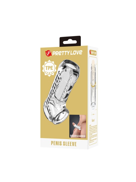 PRETTY LOVE FUNDA PARA PENE TEXTURIZADA TRANSPARENTE