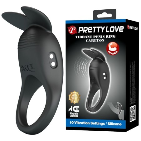 PRETTY LOVE CARLTON ANILLO PARA PENE CON ESTIMULADOR DE CLITORIS