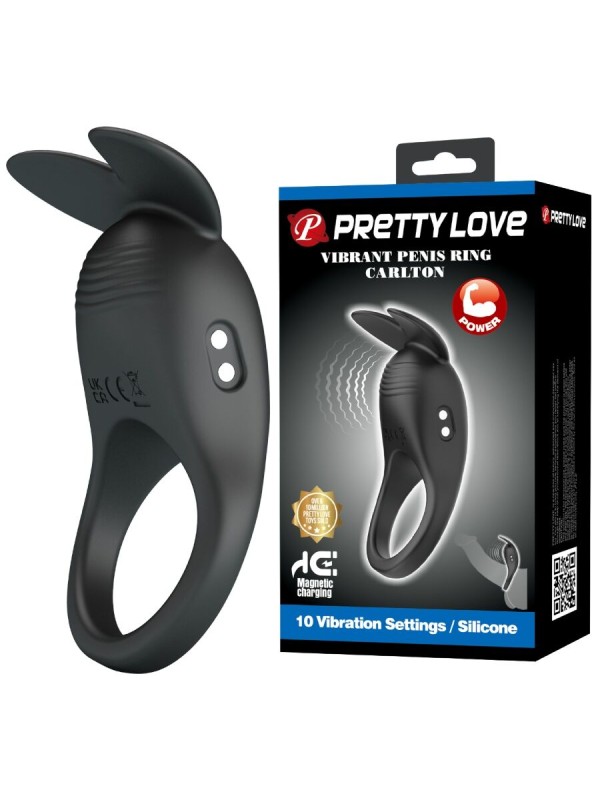 PRETTY LOVE CARLTON ANILLO PARA PENE CON ESTIMULADOR DE CLITORIS