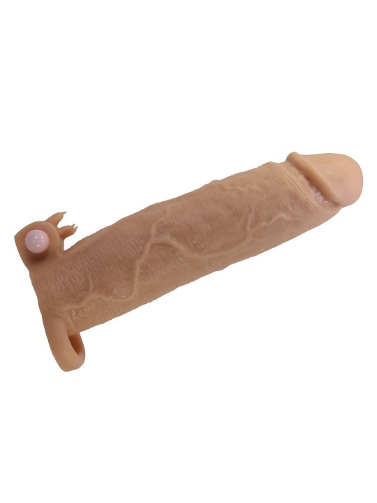 PRETTY LOVE XERXES FUNDA PARA PENE CON ESTIMULADOR DE CLITORIS Y VIBRACION