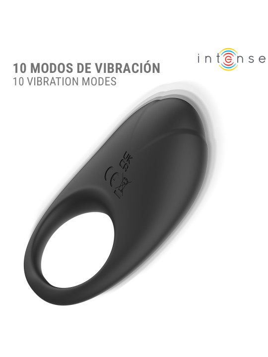 INTENSE MERLOTTE ANILLO VIBRADOR CON ESTIMULACION DE CLITORIS NEGRO