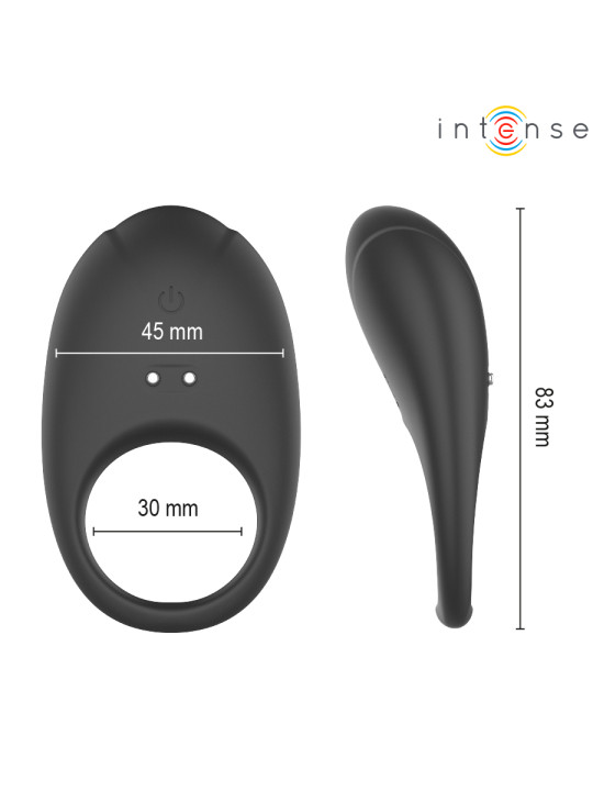 INTENSE MERLOTTE ANILLO VIBRADOR CON ESTIMULACION DE CLITORIS NEGRO
